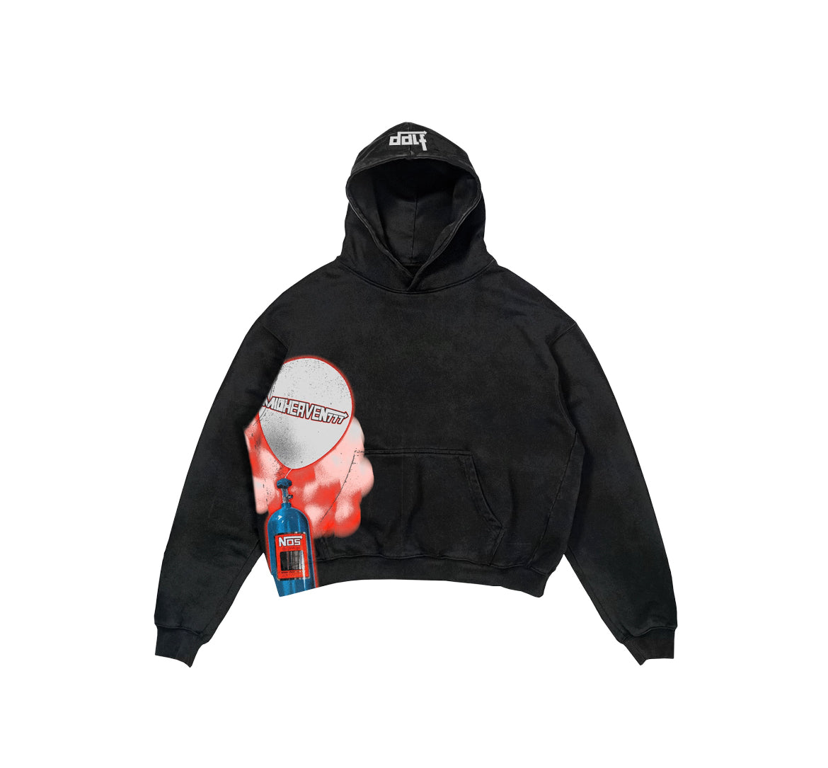 345 REFLECTIVE HOODIE - BLACK