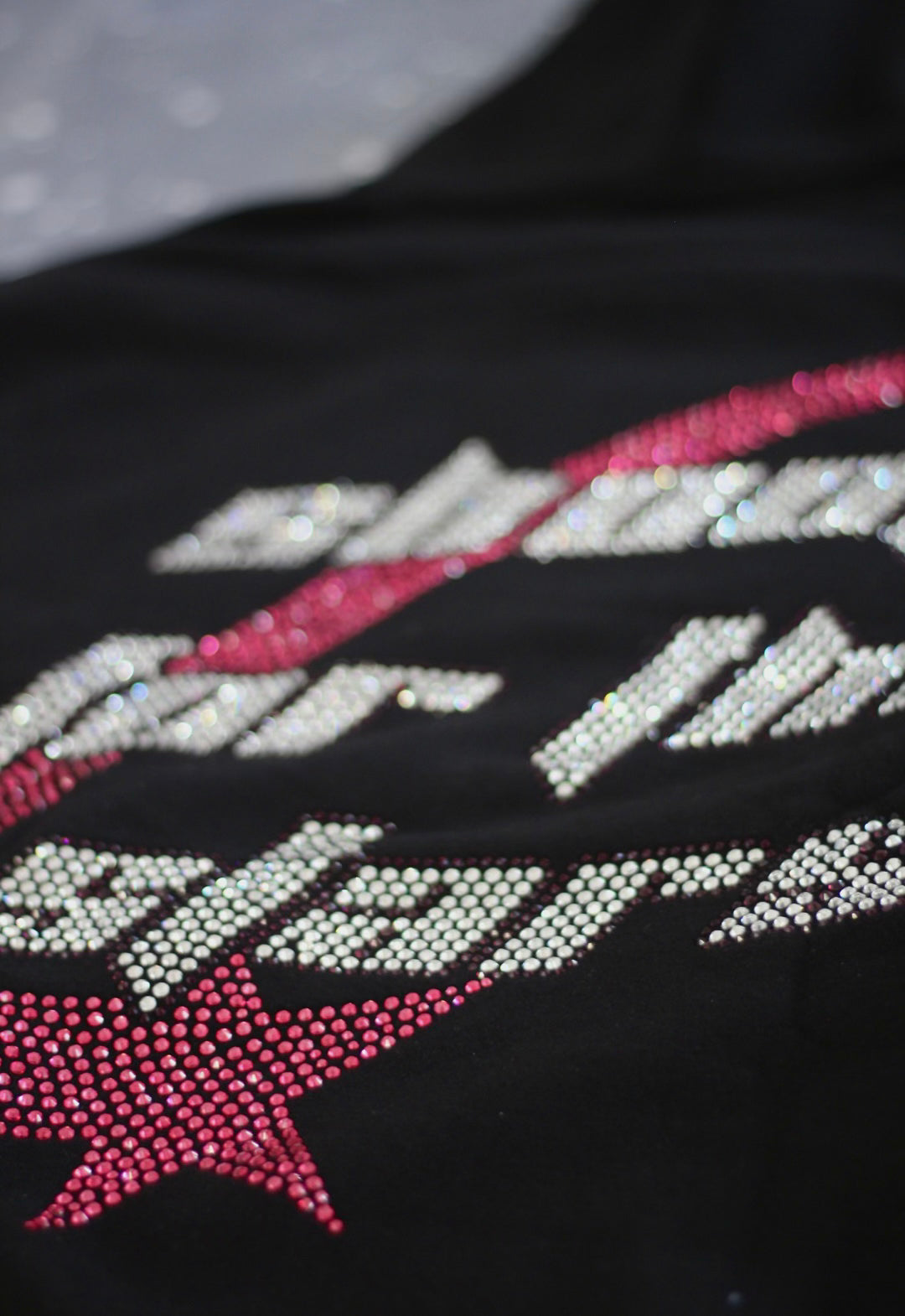 Shoot For The Stars Rhinestone Premium Hoodie - Black